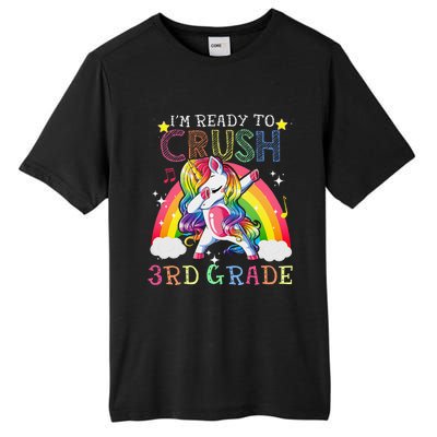 Dabbing Unicorn Im Ready To Crush 3rd Grade Back To School Tall Fusion ChromaSoft Performance T-Shirt