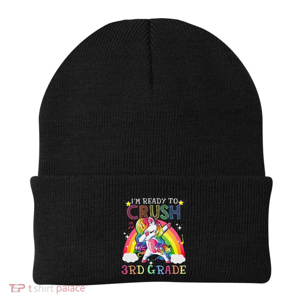 Dabbing Unicorn Im Ready To Crush 3rd Grade Back To School Beanie