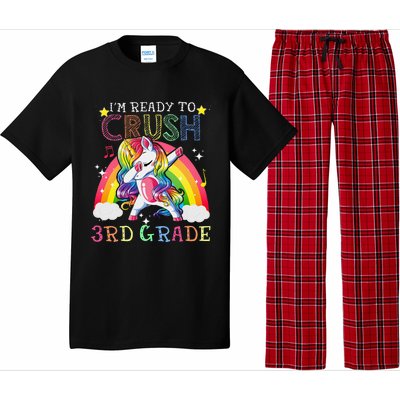 Dabbing Unicorn Im Ready To Crush 3rd Grade Back To School Pajama Set