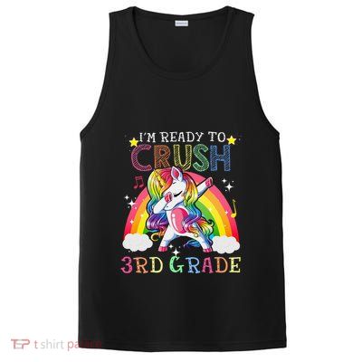 Dabbing Unicorn Im Ready To Crush 3rd Grade Back To School PosiCharge Competitor Tank