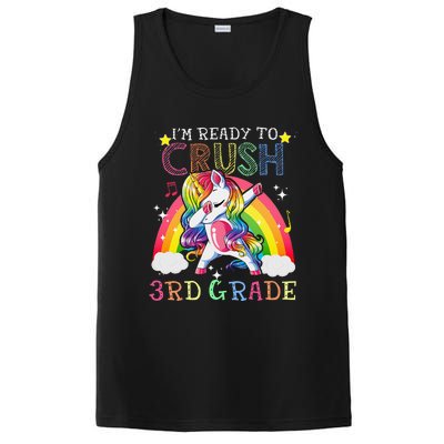 Dabbing Unicorn Im Ready To Crush 3rd Grade Back To School PosiCharge Competitor Tank