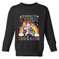 Dabbing Unicorn Im Ready To Crush 3rd Grade Back To School Toddler Sweatshirt