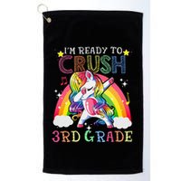 Dabbing Unicorn Im Ready To Crush 3rd Grade Back To School Golf Towel