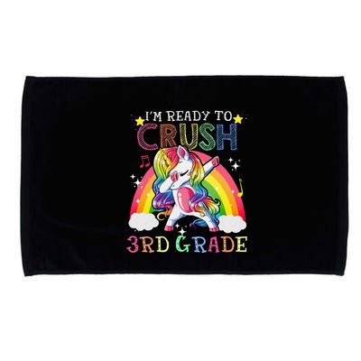 Dabbing Unicorn Im Ready To Crush 3rd Grade Back To School Microfiber Hand Towel
