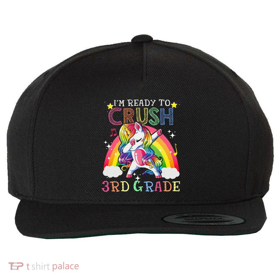 Dabbing Unicorn Im Ready To Crush 3rd Grade Back To School Wool Snapback Cap