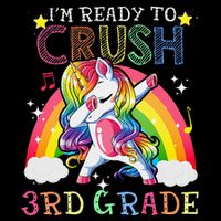 Dabbing Unicorn Im Ready To Crush 3rd Grade Back To School Wool Snapback Cap