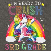 Dabbing Unicorn Im Ready To Crush 3rd Grade Back To School Cotton Canvas Backpack