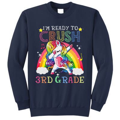 Dabbing Unicorn Im Ready To Crush 3rd Grade Back To School Sweatshirt