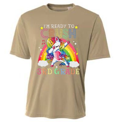 Dabbing Unicorn Im Ready To Crush 3rd Grade Back To School Cooling Performance Crew T-Shirt