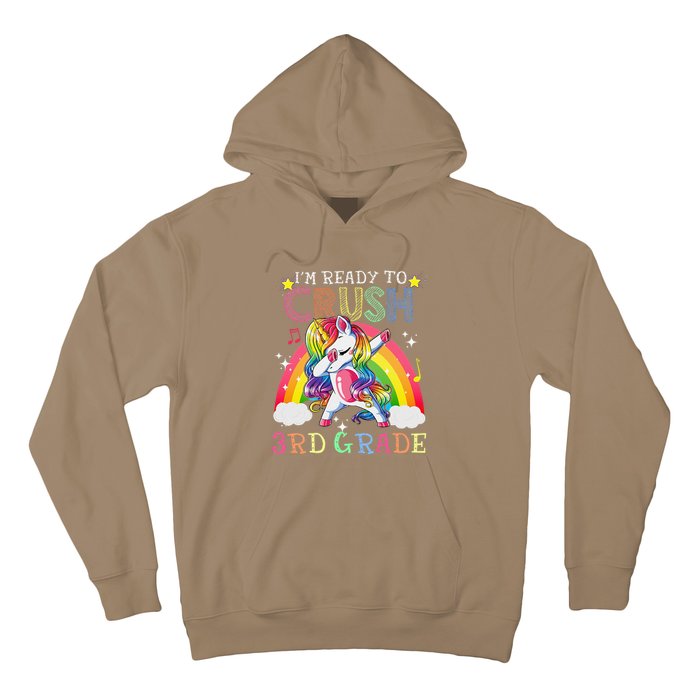 Dabbing Unicorn Im Ready To Crush 3rd Grade Back To School Hoodie