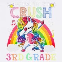 Dabbing Unicorn Im Ready To Crush 3rd Grade Back To School Garment-Dyed Sweatshirt