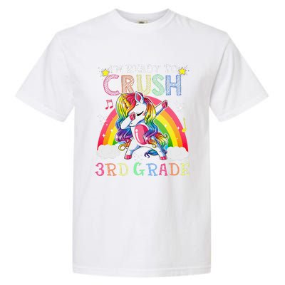 Dabbing Unicorn Im Ready To Crush 3rd Grade Back To School Garment-Dyed Heavyweight T-Shirt