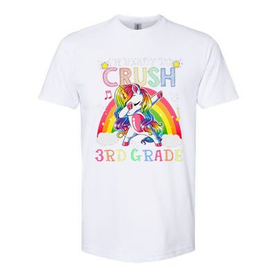 Dabbing Unicorn Im Ready To Crush 3rd Grade Back To School Softstyle CVC T-Shirt