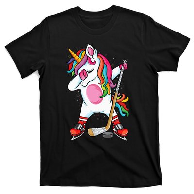 Dabbing Unicorn Ice Hockey funny ice Hockey T-Shirt