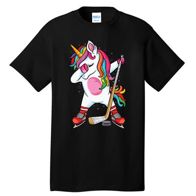 Dabbing Unicorn Ice Hockey funny ice Hockey Tall T-Shirt