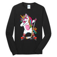 Dabbing Unicorn Ice Hockey funny ice Hockey Tall Long Sleeve T-Shirt