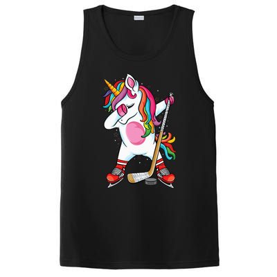 Dabbing Unicorn Ice Hockey funny ice Hockey PosiCharge Competitor Tank