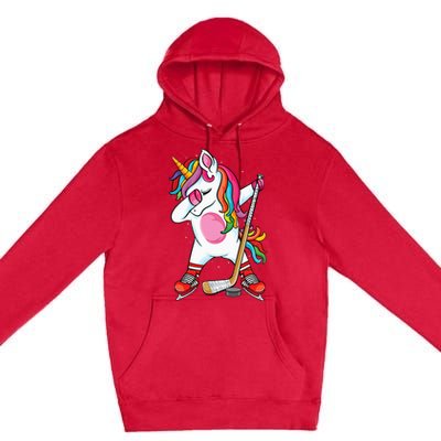 Dabbing Unicorn Ice Hockey funny ice Hockey Premium Pullover Hoodie