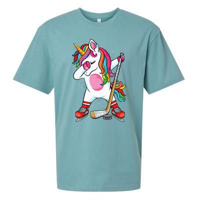 Dabbing Unicorn Ice Hockey funny ice Hockey Sueded Cloud Jersey T-Shirt