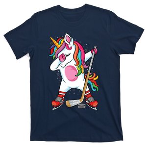 Dabbing Unicorn Ice Hockey Funny Ice Hockey T-Shirt