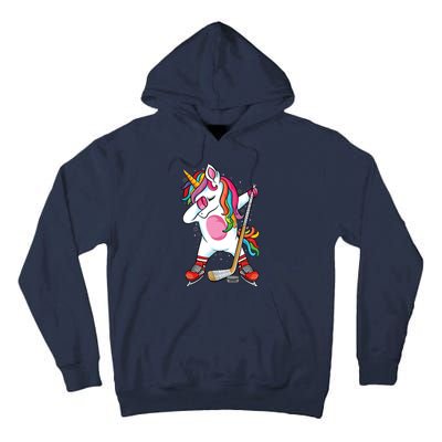 Dabbing Unicorn Ice Hockey Funny Ice Hockey Tall Hoodie