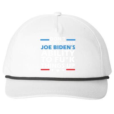 DonT Underestimate JoeS Ability To Fuck Things Up Great Gift Snapback Five-Panel Rope Hat