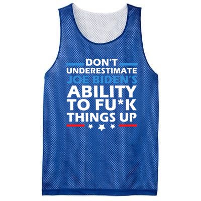 DonT Underestimate JoeS Ability To Fuck Things Up Great Gift Mesh Reversible Basketball Jersey Tank