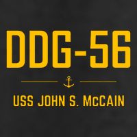 Ddg56 Uss John S. Mccain 7 Panel Mesh Trucker Snapback Hat