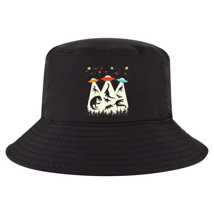 Dinosaur Ufo Lover Retro Alien Abduction Cool Comfort Performance Bucket Hat