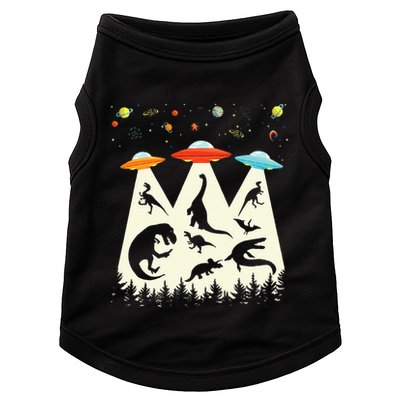 Dinosaur Ufo Lover Retro Alien Abduction Doggie Tank