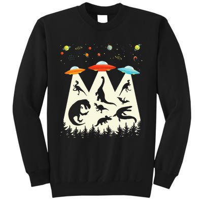 Dinosaur Ufo Lover Retro Alien Abduction Sweatshirt