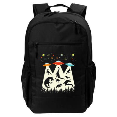 Dinosaur Ufo Lover Retro Alien Abduction Backpack