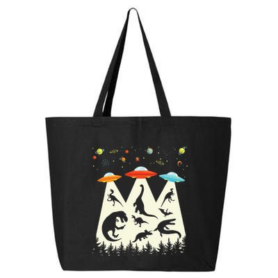 Dinosaur Ufo Lover Retro Alien Abduction 25L Jumbo Tote