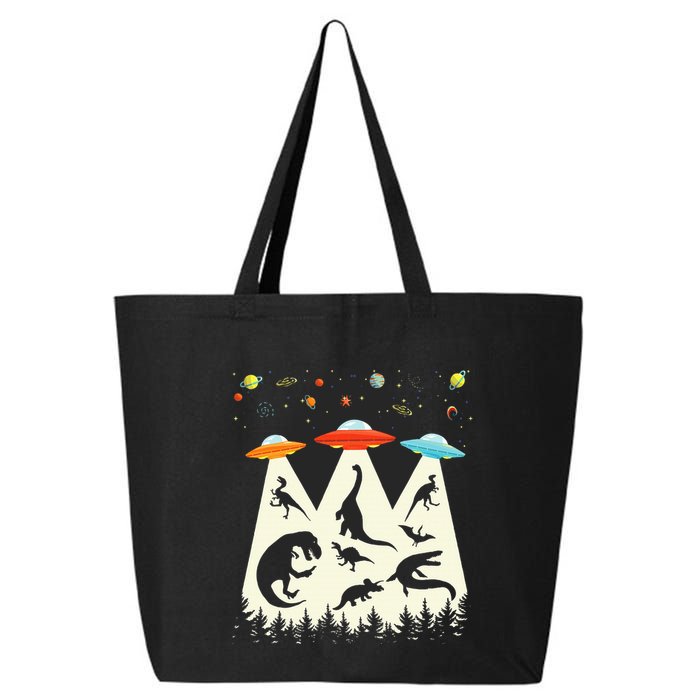 Dinosaur Ufo Lover Retro Alien Abduction 25L Jumbo Tote