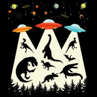 Dinosaur Ufo Lover Retro Alien Abduction Toddler Sweatshirt