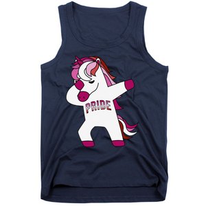 Dabbing Unicorn Lesbian Pride Flag Lgbtq Cool Lgbt Ally Gift Tank Top