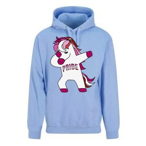 Dabbing Unicorn Lesbian Pride Flag Lgbtq Cool Lgbt Ally Gift Unisex Surf Hoodie