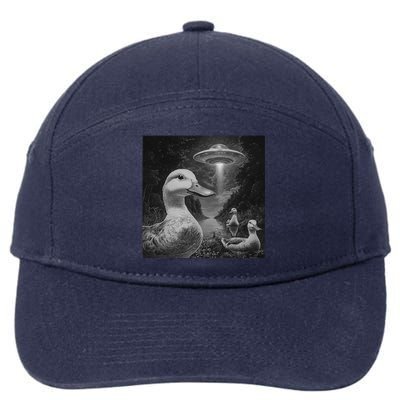 Ducks & Ufos Lakeside Encounter Funny Duck Lover 7-Panel Snapback Hat