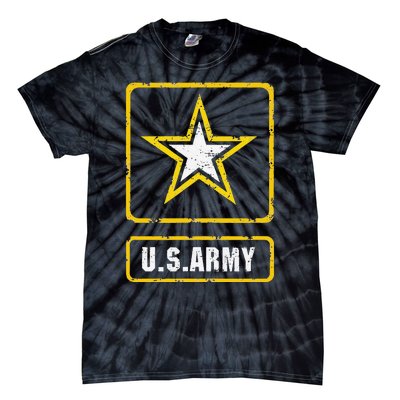 Distressed U.S.Army Logo Vintage US Military Tie-Dye T-Shirt