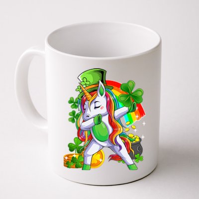 Dabbing Unicorn Leprechaun Shamrock Lepricorn Irish Girl Coffee Mug