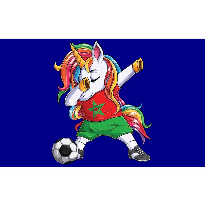 Dab Unicorn Morocco Football Soccer Jersey Moroccan Flag Gift Bumper Sticker