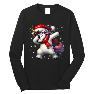 Dabbing Unicorn Magical Christmas Long Sleeve Shirt