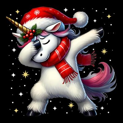 Dabbing Unicorn Magical Christmas T-Shirt