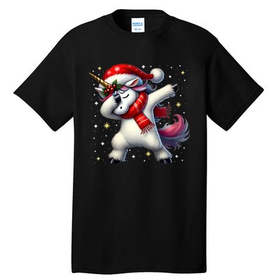 Dabbing Unicorn Magical Christmas Tall T-Shirt