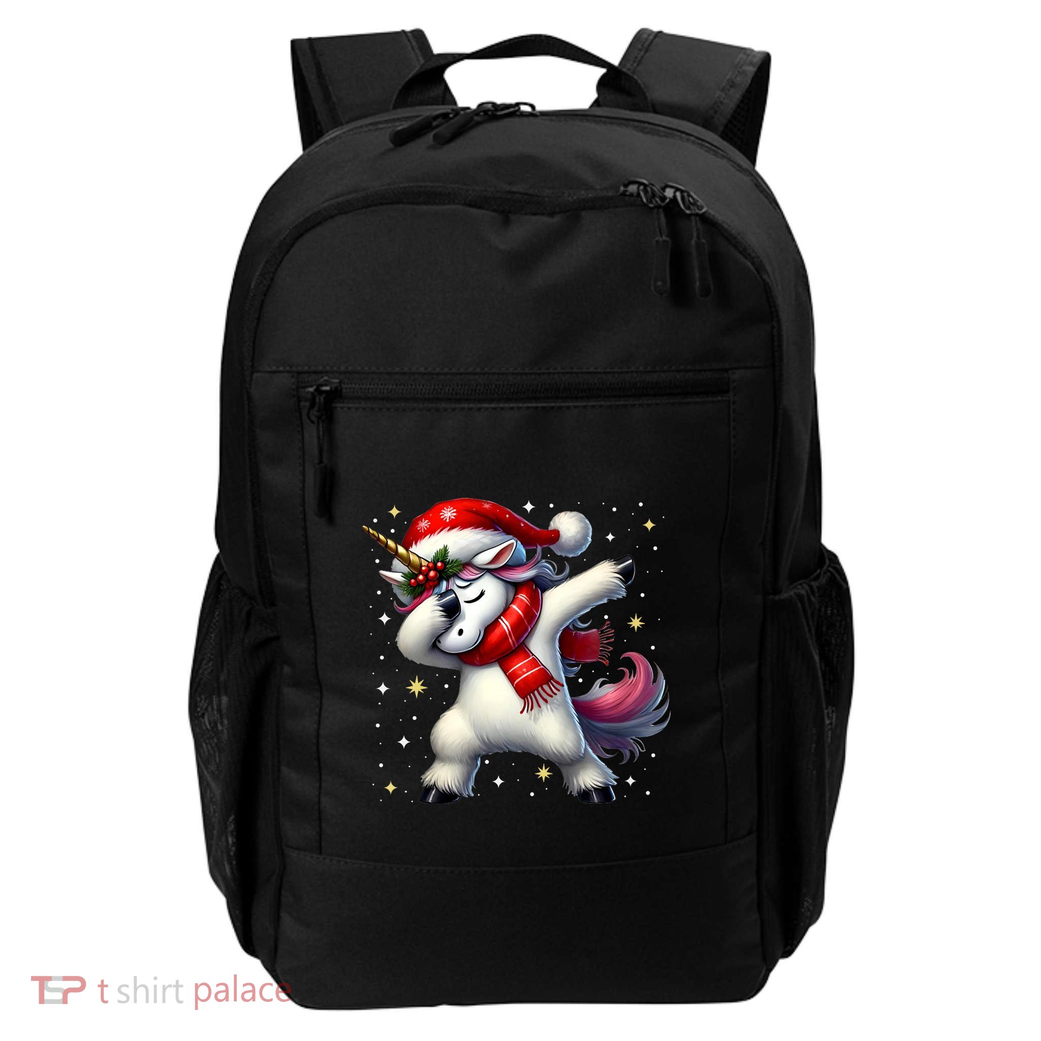 Dabbing Unicorn Magical Christmas Backpack