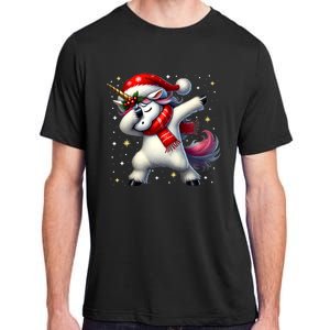 Dabbing Unicorn Magical Christmas Adult ChromaSoft Performance T-Shirt