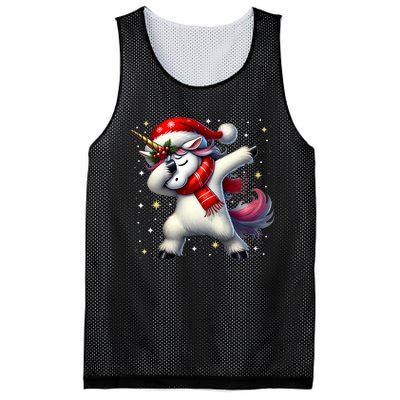 Dabbing Unicorn Magical Christmas Mesh Reversible Basketball Jersey Tank