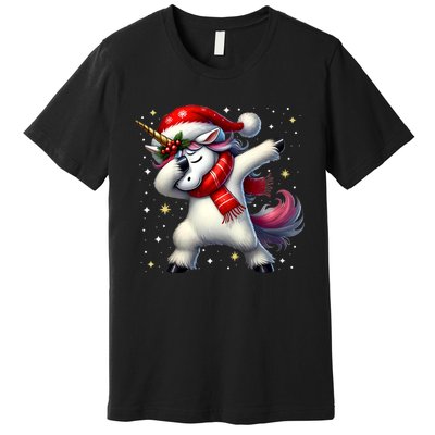 Dabbing Unicorn Magical Christmas Premium T-Shirt