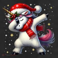 Dabbing Unicorn Magical Christmas 25L Jumbo Tote