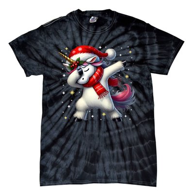 Dabbing Unicorn Magical Christmas Tie-Dye T-Shirt